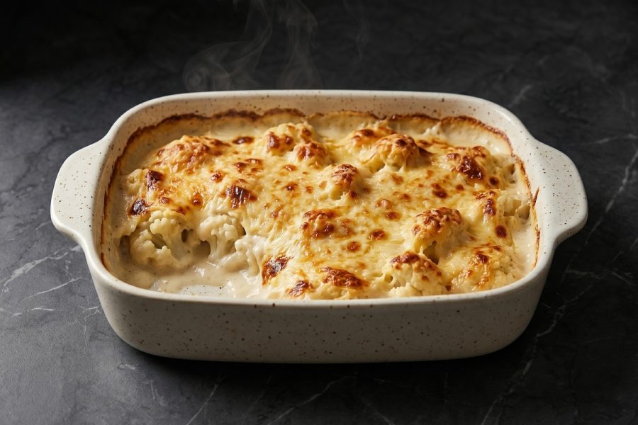 Coliflor Gratinada con Bechamel Cremosa
