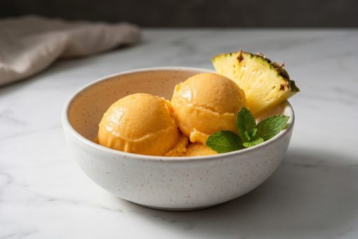 Helado Ligero de Piña y Melón con Nata al 15%