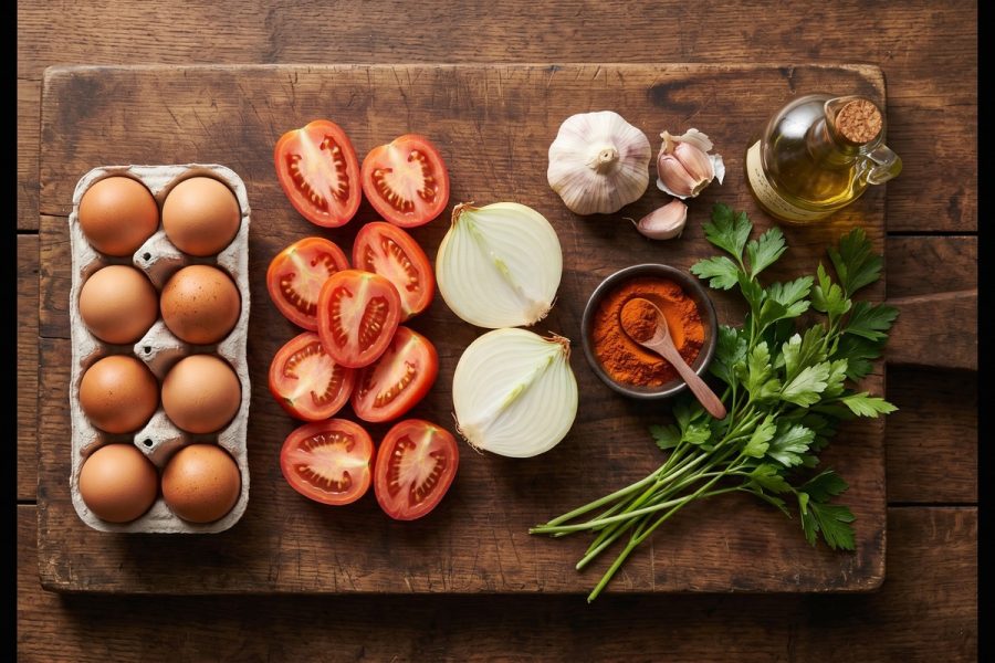 Huevos con Tomate con Sofrito Lento de Cebolla y Ajo
