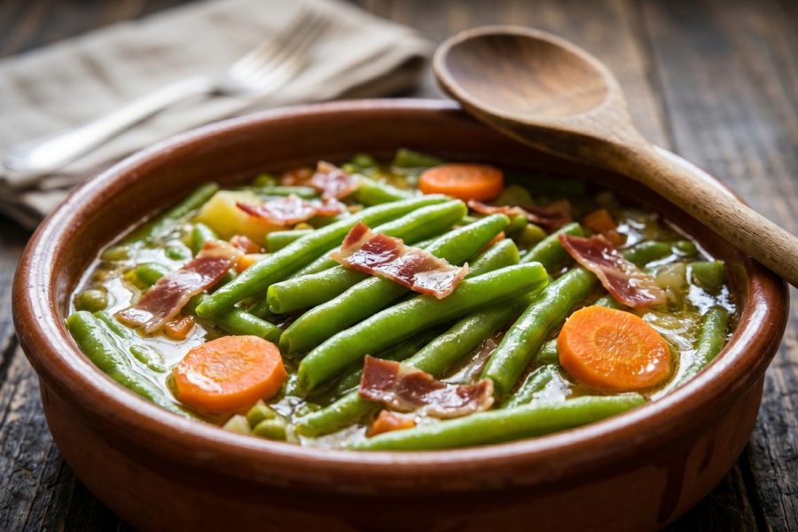 Judías Verdes a la Jardinera con Jamón Serrano