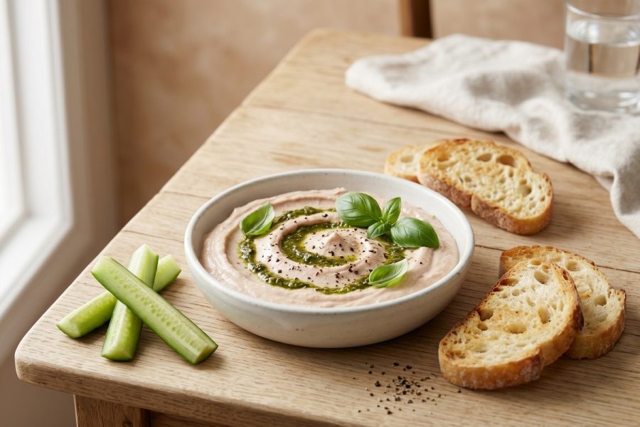 Pate casero de jamon serrano y albahaca