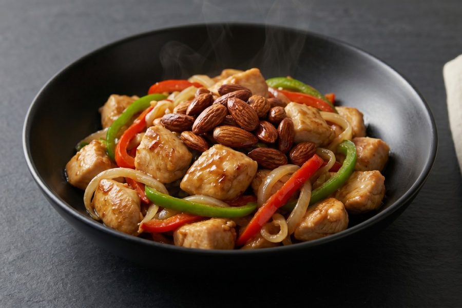 Pollo con Almendras Estilo Casero con Salsa Ligera