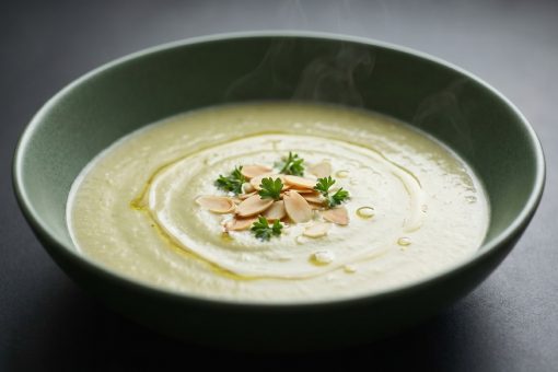 Sopa Cremosa de Alcachofas con Puerro, Patata y Limón Suave